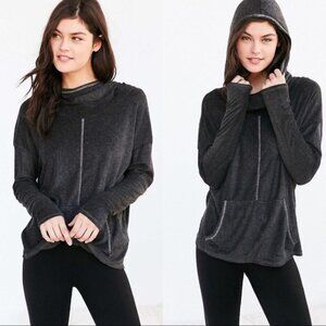 Project Social T x Out From Under UO Cowl Neck Hoodie Grey